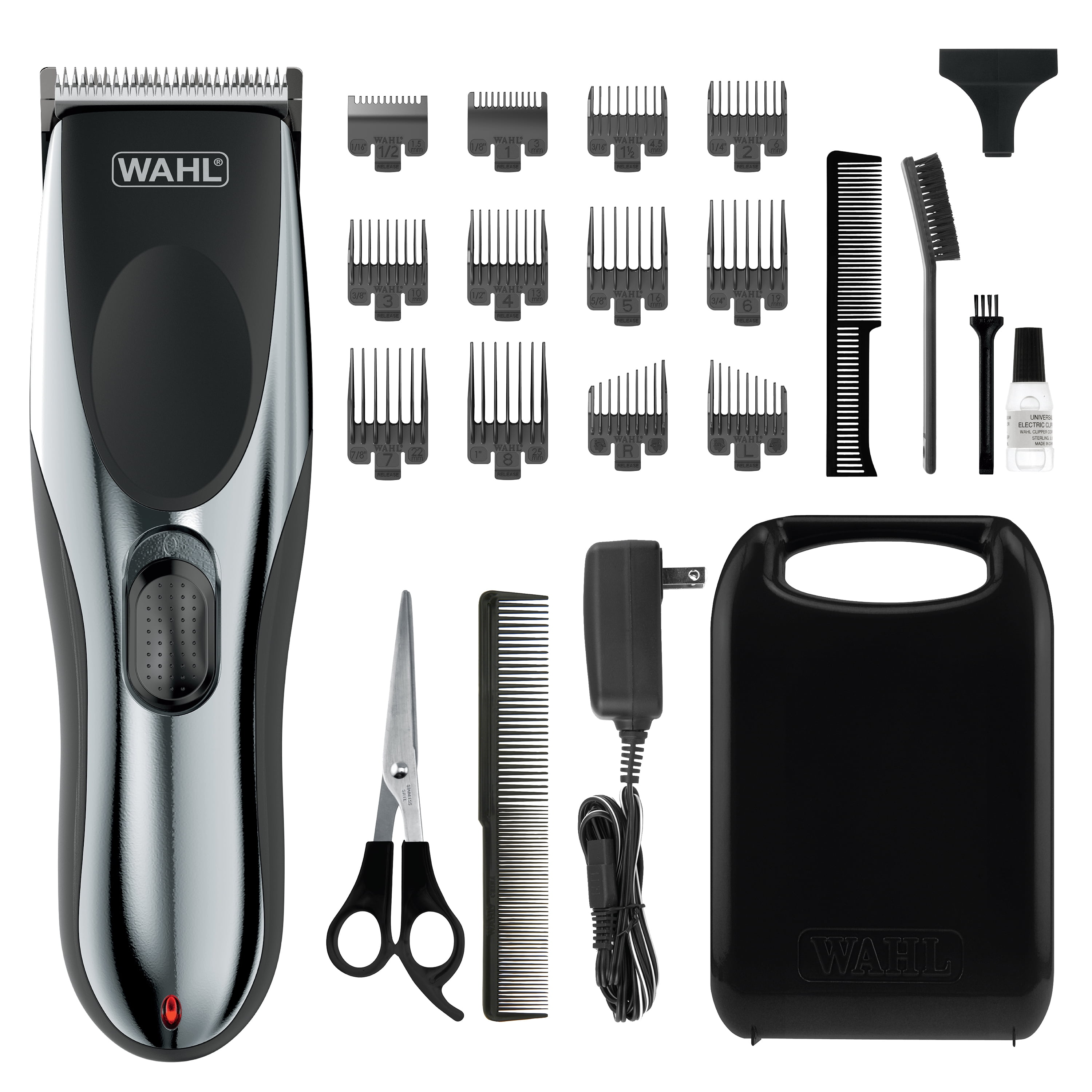 Wahl Haircut & Beard Battery Cordless Trimmer Kit, Men or Women, 22pc,  Black - 9639-2201