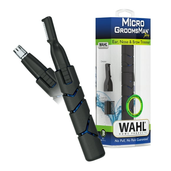 Wahl Micro Groomsman Men's Lithium Battery Powered Pen Trimmer, Black/Blue 5640-4701