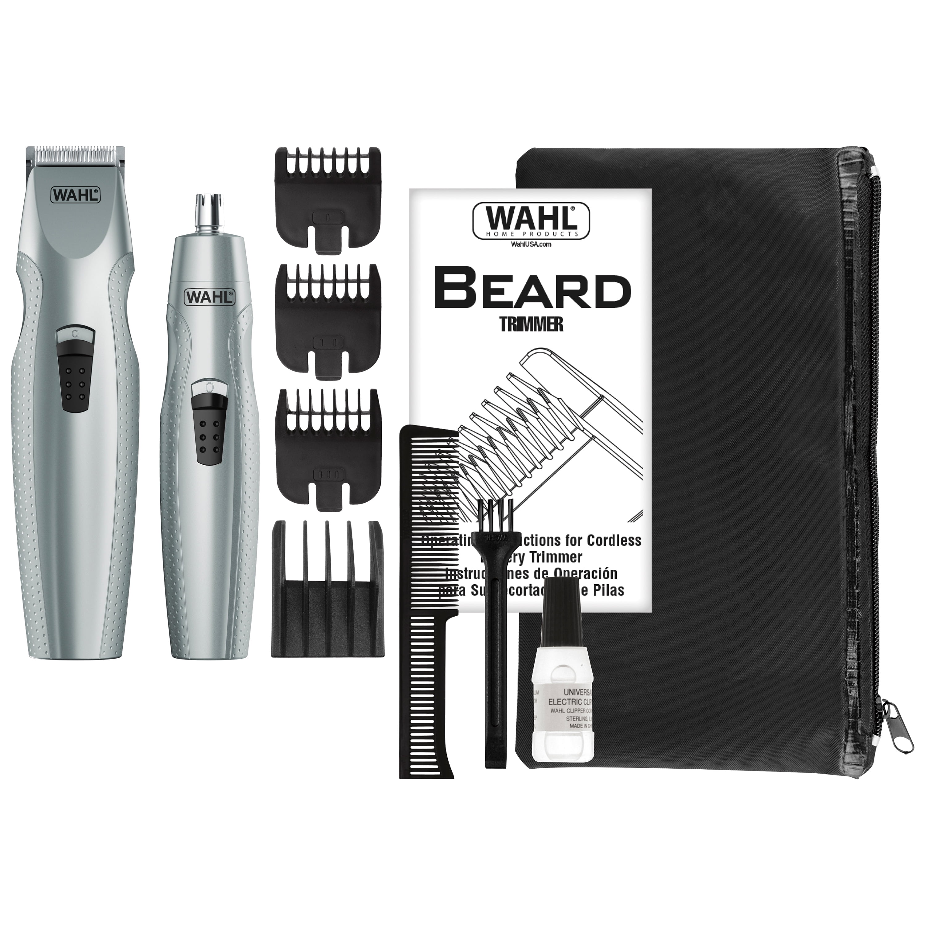 Wahl Mustache & Beard Battery Trimmer Kit With Bonus Nose Trimmer for Men Model #5606-5601P