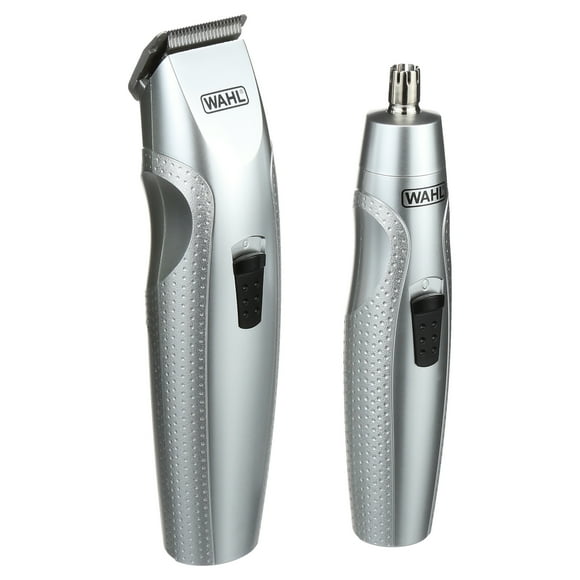 Wahl Mustache Men's Multi-Groomer, Battery Beard Trimmer, Silver,12pc - 5606-700