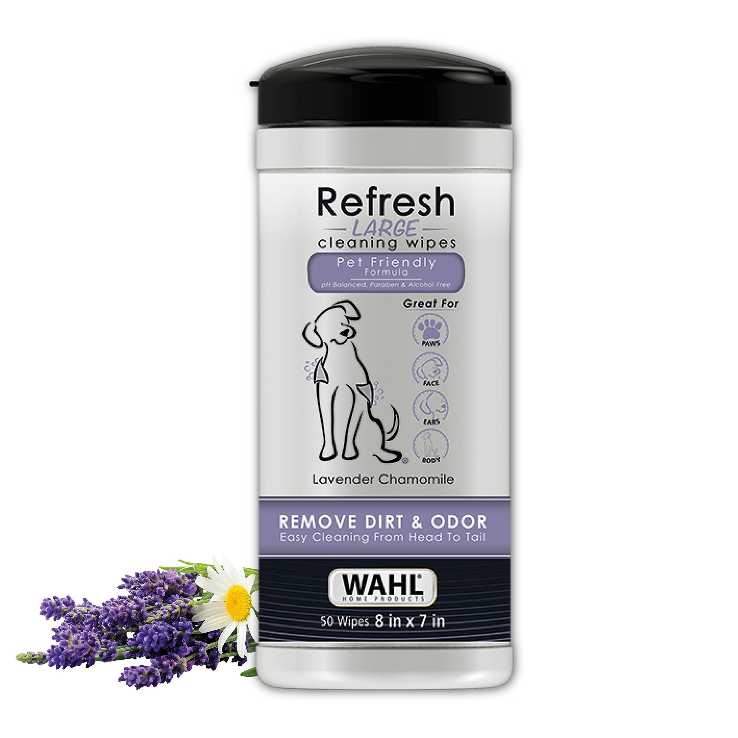 Wahl Pet Refresh Lavender Cleaning Wipes for All Dog Breeds Use on Ears Nose Paws Bottom Sensitive Areas 50 Wipes 820018A Walmart
