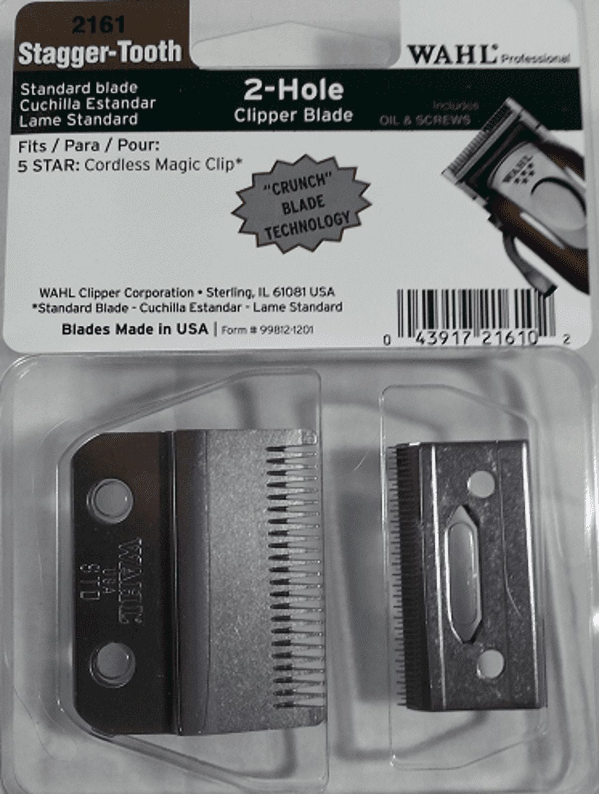 Wahl Professional 2-Hole Stagger-Tooth Clipper Blade, Cordless Magic Clip, Professional Use