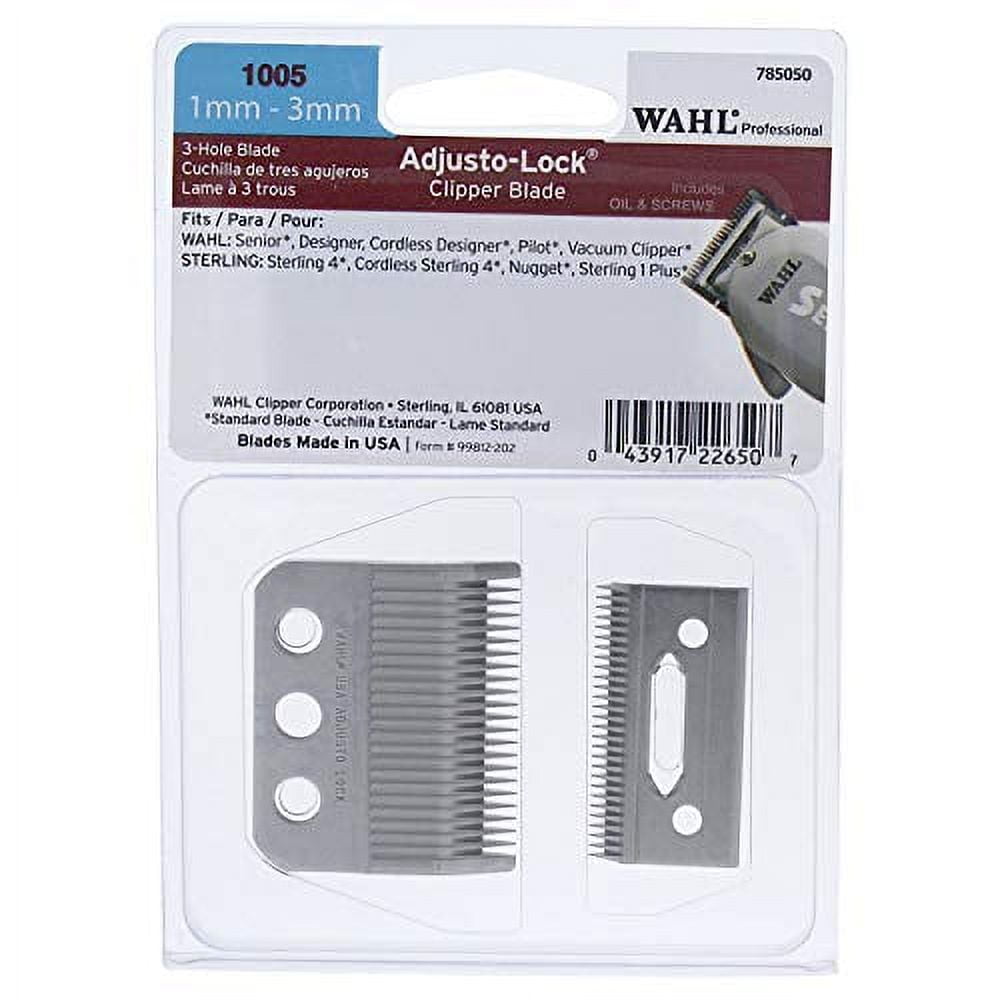 Wahl Professional 3 Hole AdjustoLock (1mm 3mm) Clipper Blade for the Designers, Cordless