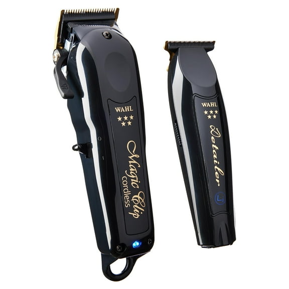Wahl  Professional 5-Star Series Cordless Barber Combo  3025397 Black Magic Clip and Detailer Trimmer - Full Size