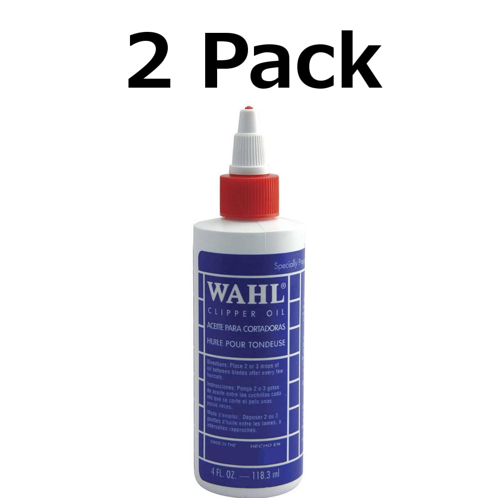 Wahl Professional Trimmer Oil Lubricant Hair Clipper Lube 4 oz Bottle  (2-Pack)
