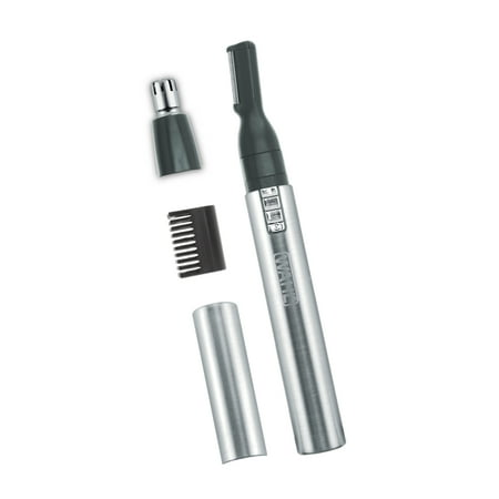 Wahl - 2-in-1 Stainless Steel Lithium Pen Trimmer - Silver/Black