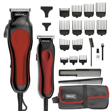 Wahl T-Pro Combo Complete Hair-cutting & Detailing Trimmer Kit, Red/Black 79111-1501