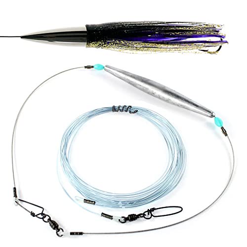 Wahoo Trolling Lure Kits with Weight and Shock Leader High Speed or