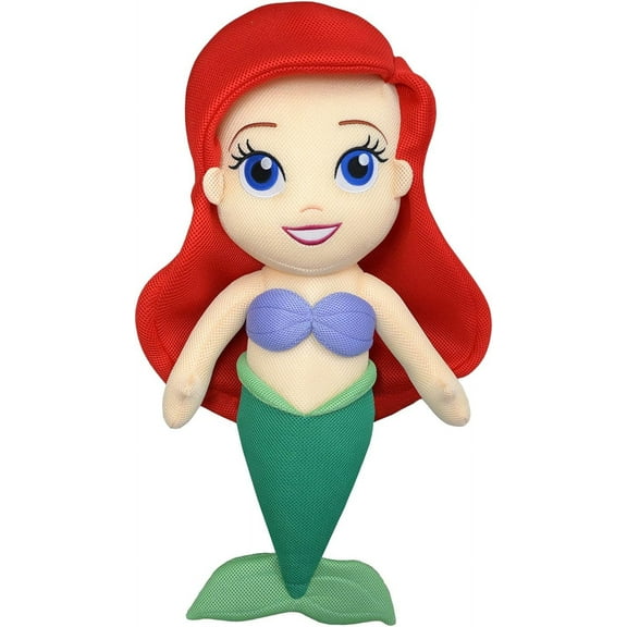 Wahu Aqua Pals Disney Classic Ariel Plush Water Toy for Kids Ages 2+, Fast-Drying Waterproof Plush Doll Toy for Pool and Bathtub, Large, Red/Green, 26"