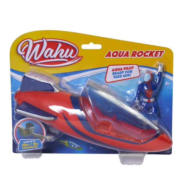 Wahu Aqua Rocket Red/Blue Water & Pool Toy Glides up to 30' Underwater, Child Ages 5