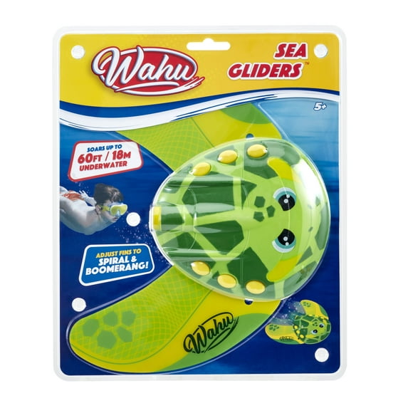 Wahu Sea Gliders Turtle - Underwater Pool Toy Glides Up To 60 Feet - Self-Propelled Jet With Adjustable Fins To Spiral And Boomerang