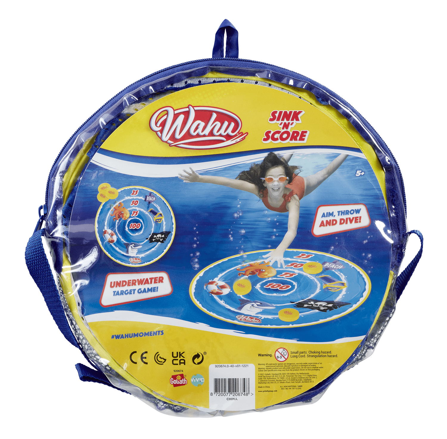Wahu Wahu Sink 'N' Score Pool Diving Set Game Underwater Dart Style
