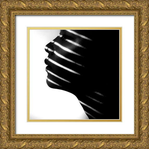Wahyu Adi, Bonifasius 12x12 Gold Ornate Wood Framed with Double Matting Museum Art Print Titled - Put