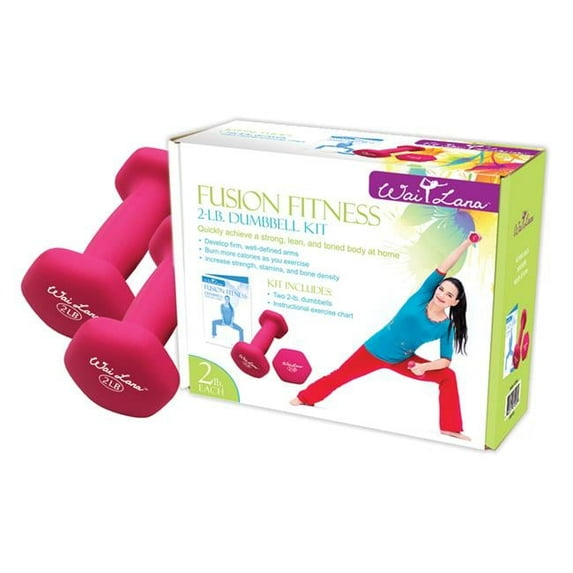 Wai Lana Kits: Pink Neoprene Dumbbell, 2LB