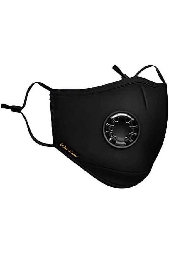 URBAN Face Mask - 100% Cotton Inner Layer, Breathable, Reusable, Washable, Adjustable nose piece and ear loops (Black)