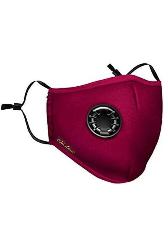URBAN Face Mask - 100% Cotton Inner Layer, Breathable, Reusable, Washable, Adjustable nose piece and ear loops (Maroon)