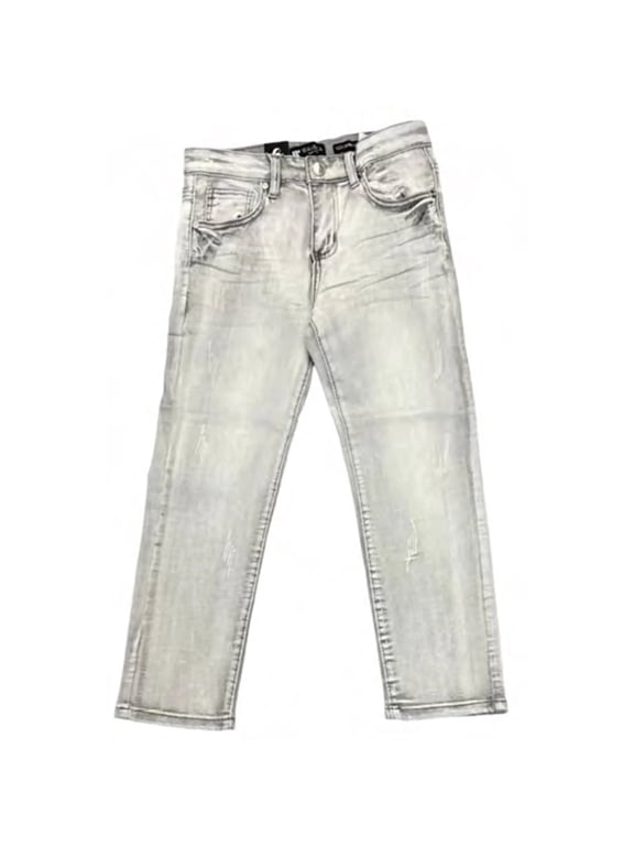 Kids Flex Skinny Jeans (Grey Bleach Wash)