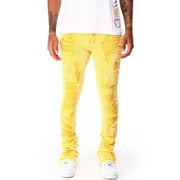 WaiMea Men Garment Dye Stacked Fit Jeans (Yellow)
