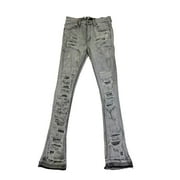 WaiMea Men Stacked Jeans (Grey Bleach)