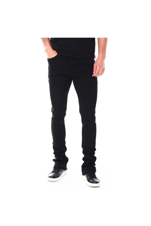 Men Stacked Jeans (Jet Black)