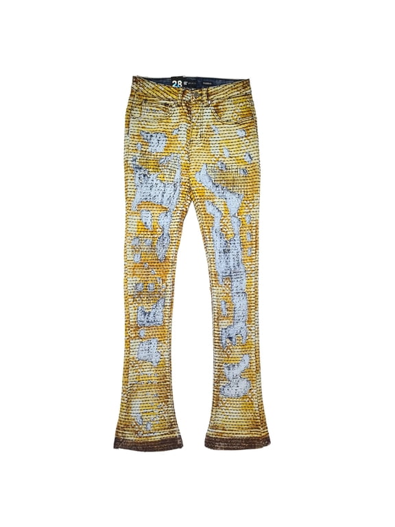 Men Stacked Jeans (Timber Patchwork)