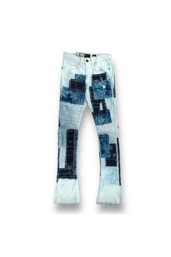 Men Stacked Jeans (White)