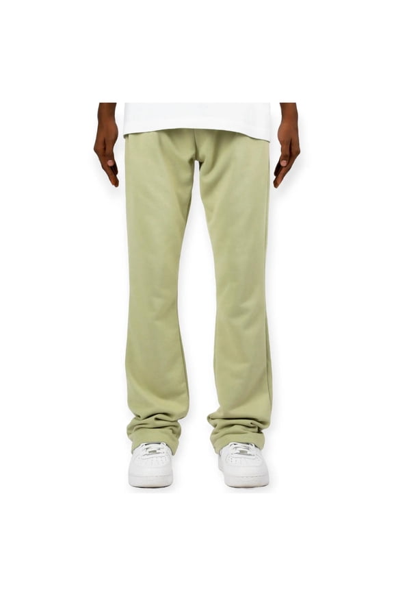 Men Stacked Terry Pants (Sage Green)