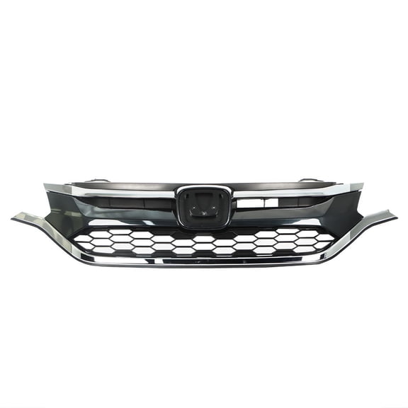 WaiRitoday Compatible with Honda CRV CR-V 2015 2016 Front Bumper Upper Grill Mesh Chrome Grille