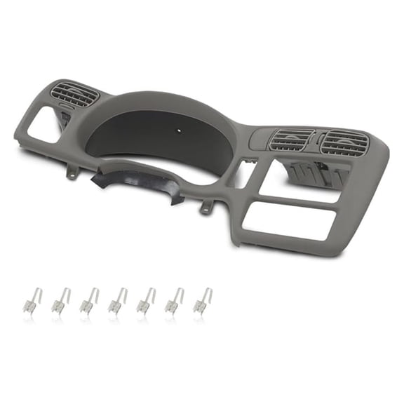 WaiRitoday Dashboard Bezel Cluster Dash Bezel Trim Double Din Compatible with Chevy Blazer S10 GMC Jimmy Sonoma 1998-2004 Gray