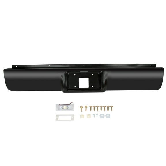 WaiRitoday Rear Bumper Roll Pan w/ Light Compatible With 88-98 Chevy Silverado Sierra C/K1500 2500 3500