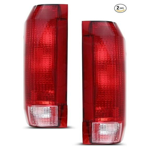 WaiRitoday Tail Lights Compatible With Ford F150 Bronco 1990-1996 /Fit F250 F350 1990-1997 Tail Lamp Rear Tail Lights Assembly Left Driver And Right Passenger Side Luz Trasera
