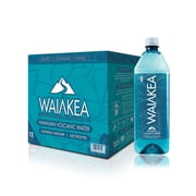 Waiakea Hawaiian Volcanic Water, 1 Liter Bottles, 12 Pack