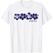 Waikiki Beach Hawaii Hibiscus Flower Souvenir Mens Womens T-Shirt, F987 Tshirt All Size S-5XL