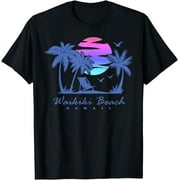 Waikiki Beach Hawaii Retro Vintage Sunset Family Vacation T-Shirt