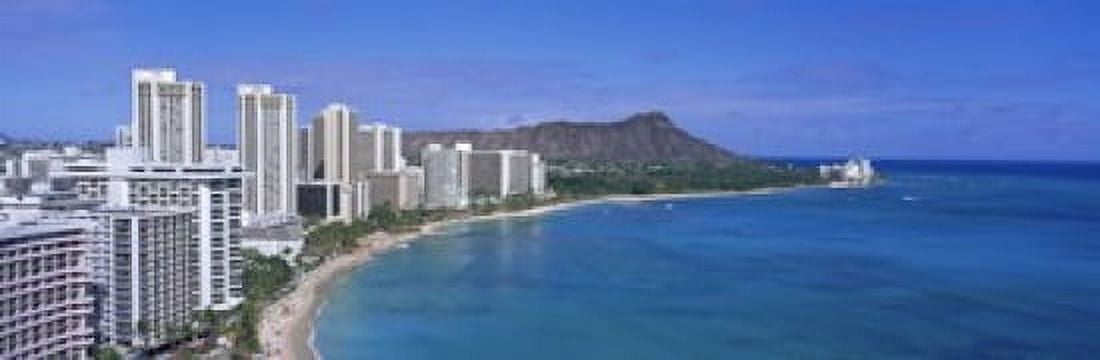 Waikiki Honolulu Oahu HI USA Canvas Art - Panoramic Images (18 x 6)