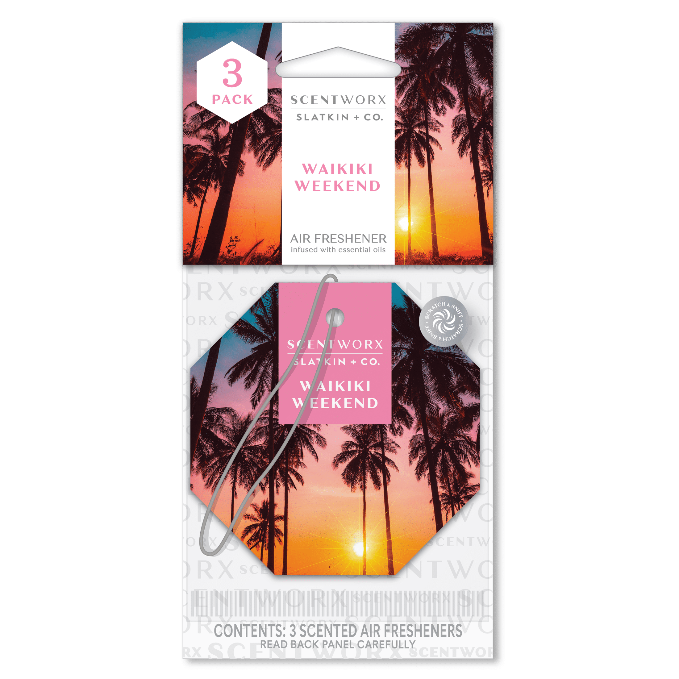 Scentworx Waikiki Weekend 3 Pack Hang Tag - Walmart.com