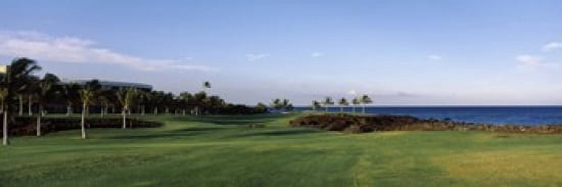 Waikoloa Golf Course at the coast Waikoloa Hawaii USA Canvas Art - Panoramic Images (18 x 6)