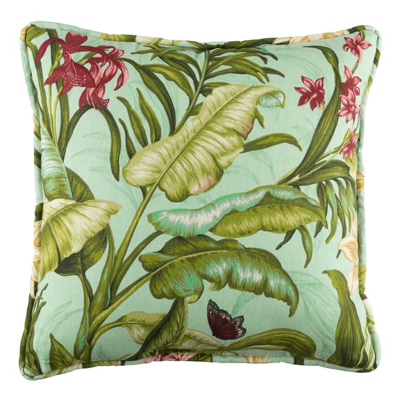 Wailea Coast Bloom Square Pillow - Main Print