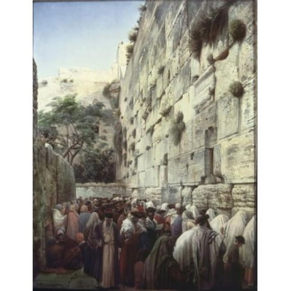 Wailing Wall the Bauernfeind Gustav 1848-1904 Poster Print - 18 x 24 in.
