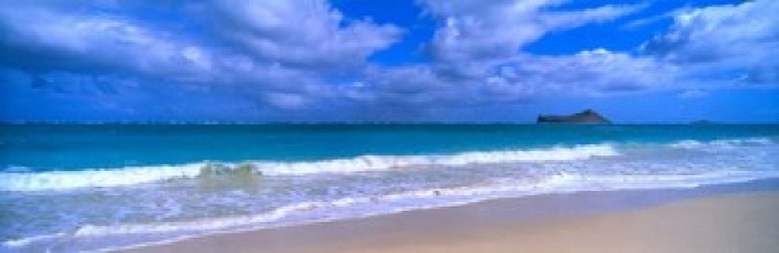 Waimanalo Beach Park Oahu HI Canvas Art - Panoramic Images (37 x 12)