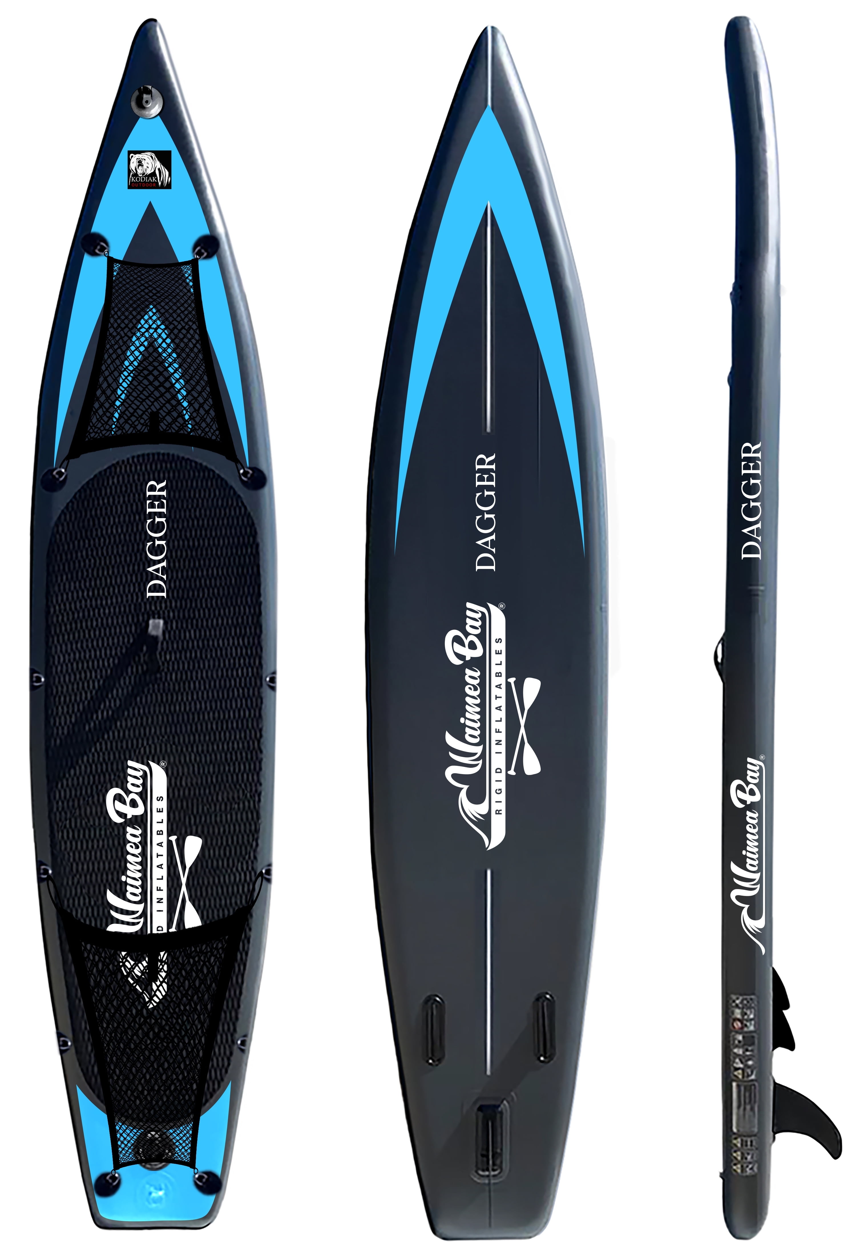 Waimea Bay Dagger12.5' Racer Rigid Inflatable Paddleboard - With 480lb Capacity