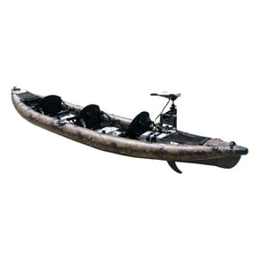 Waimea Bay GrassCamo 16' 3-Seater Rigid Inflatable - Durable Fishing Kayak With 1200lb Capacity