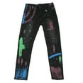 thumbnail image 1 of Waimea Men's Paint Splattered Black Skinny Jeans Size: 32x32, 1 of 4