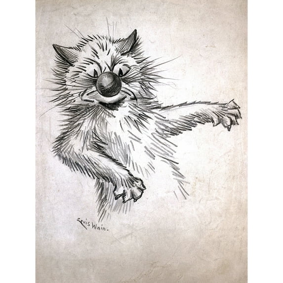 Wain Caught Keep Your Mouth Shut Cat Extra Large XL Wall Art Poster Print