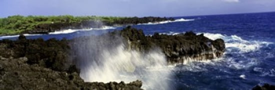 Wainanapanapa State Park Maui HI USA Canvas Art - Panoramic Images (36 x 12)