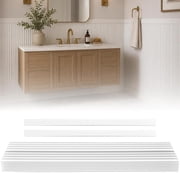 Wainscoting Wall Panel Kit 6.6x3.2ft, Decorative Paintable 3D Molding Trim Slats with Easy DIY Installation for Home Office, Kitchen, Mudroom, and Living Room