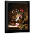 thumbnail image 1 of Wainwright, William John 12x14 Black Modern Framed Museum Art Print Titled - A Vase of Assorted Flowers, 1 of 5