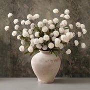 Waipfaru Fake Silk Pompon Mum Artificial Flowers,10 Stem Faux Chrysanthemums,Realistic Floral Decorations for Wedding DIY Bouquet Centerpieces Shower Vase Home Decor