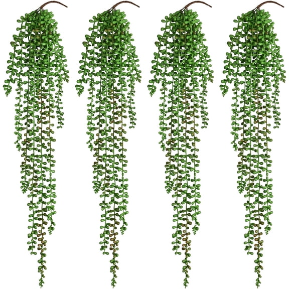 Waipfaru Artificial Hanging Plants,4 Pack Faux Hanging Greenery, Lush Fake Hanging Vines for Indoor Outdoor Decor