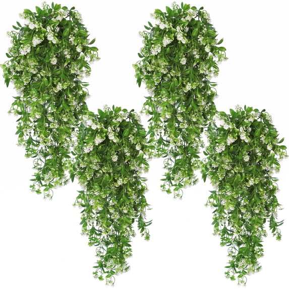 Waipfaru Artificial Hanging Plants,8 Pack Faux Hanging Greenery, Lush Fake Hanging Vines for Indoor Outdoor Decor
